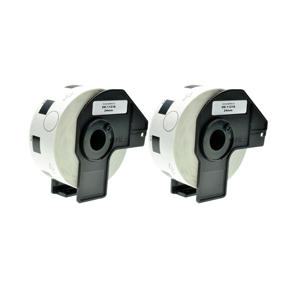 Set 2 Banda/Rola DK 11218 etichete Alb 24mm Compatibile Pentru BROTHERP-Touch QL 1000 Series / QL 1050 / QL 1060 N / QL 500 A / QL 500 BS / QL 500 BW / QL 550 / QL 560 VP / QL 560 YX / QL 570 / QL 580 / QL 650 TD / QL 700 / QL 710 W / QL 720 NW