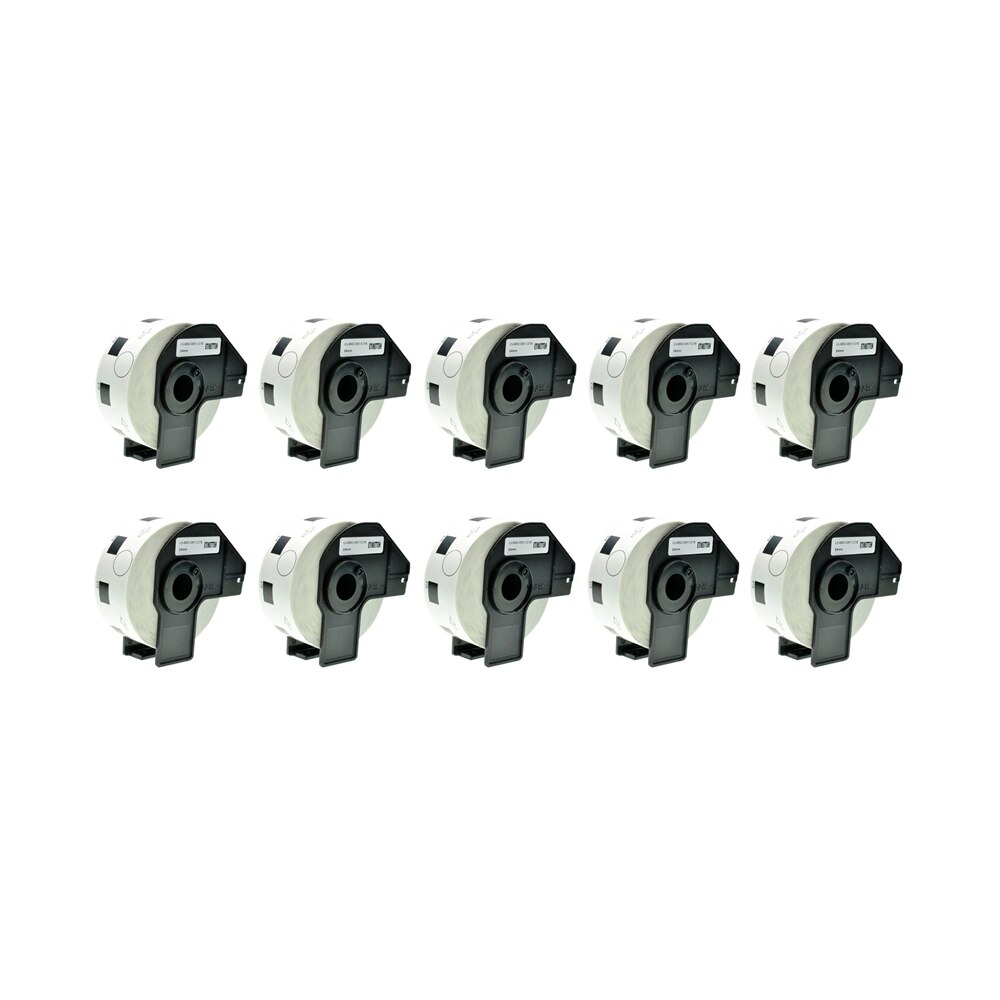 Set 10 Banda/Rola DK 11218 etichete Alb 24mm Compatibile Pentru BROTHERP-Touch QL 1000 Series / QL 1050 / QL 1060 N / QL 500 A / QL 500 BS / QL 500 BW / QL 550 / QL 560 VP / QL 560 YX / QL 570 / QL 580 / QL 650 TD / QL 700 / QL 710 W / QL 720 NW