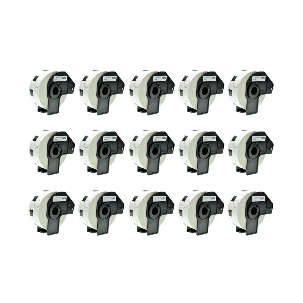 Set 15 Banda/Rola DK 11218 etichete Alb 24 mm Compatibile Pentru BROTHERP-Touch QL 1000 Series / QL 1050 / QL 1060 N / QL 500 A / QL 500 BS / QL 500 BW / QL 550 / QL 560 VP / QL 560 YX / QL 570 / QL 580 / QL 650 TD / QL 700 / QL 710 W / QL 720 NW