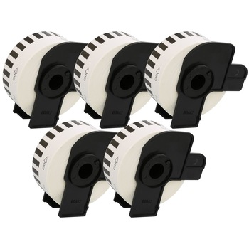 Set 5 Banda/Rola etichete Alb pentru BROTHER DK22210 P-Touch QL1000 1050 1060,500,560,570,580,650,720, 29mmX30.48m Set 5 Banda/Rola etichete Alb pentru BROTHER DK22210 P-Touch QL1000 1050 1060,500,560,570,580,650,720, 29mmX30.48m