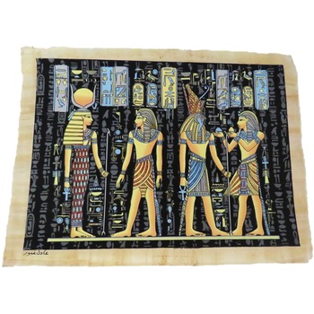 Imagine de perete 42/32cm, dualwiew, tablou stil egiptean, pictat manual, hartie de papirus, lumineaza in intuneric, E120 Imagine de perete 42/32cm, dualwiew, tablou stil egiptean, pictat manual, hartie de papirus, lumineaza in intuneric, E120