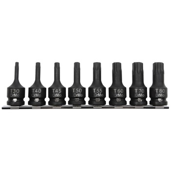 Trusa tubulare impact cu varf torx Proline, T30 - T80, 8 piese/set Trusa tubulare impact cu varf torx Proline, T30 - T80, 8 piese/set