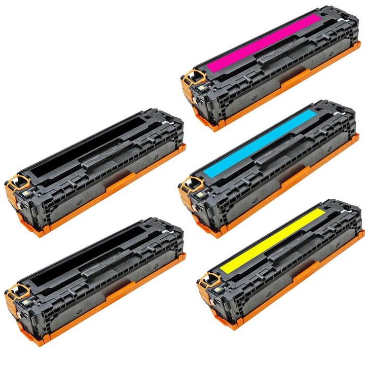 Set de 5 Cartuse tonere FARA CHIP HW2030A Negru, Albastru, Rosu, Galben Multicolor 11100 Pagini compatibile HP Color LaserJet Enterprise M 455 dn MFP M 480 f Managed E 45028 dn MFPM 450 M 454 dn M 454 dw M 454 fw M 454 nw M 479 dn M479 fdw M 479 fnw