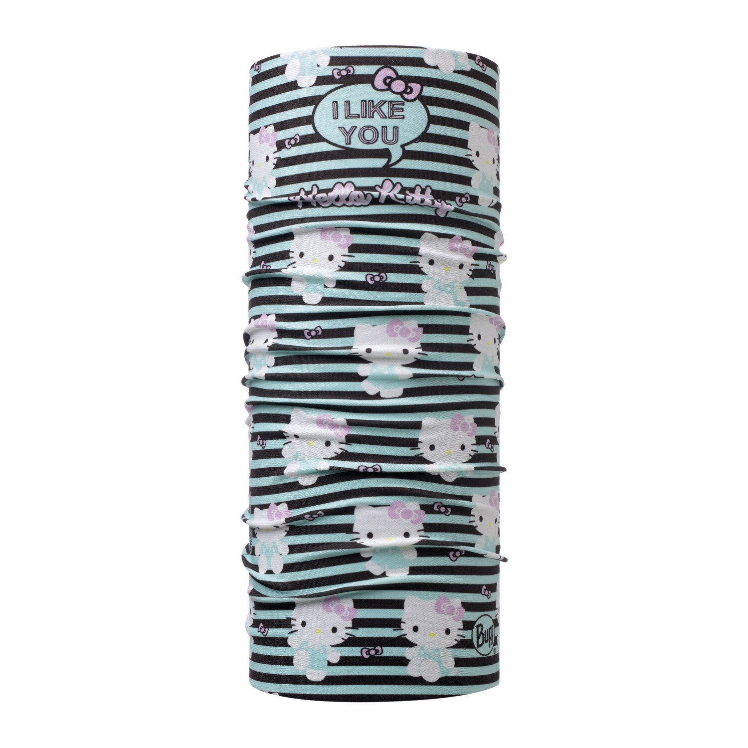 Bandana buff new original hello kitty tipography aqua