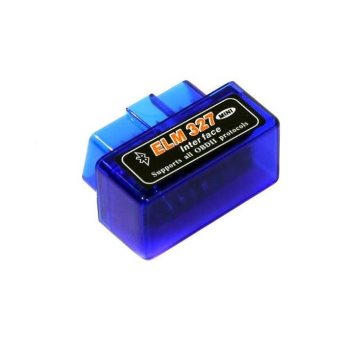 Dispozitiv de diagnoza auto Automat, ELM 327 LQ OBD II Bluetooth V2.1, Albastru
