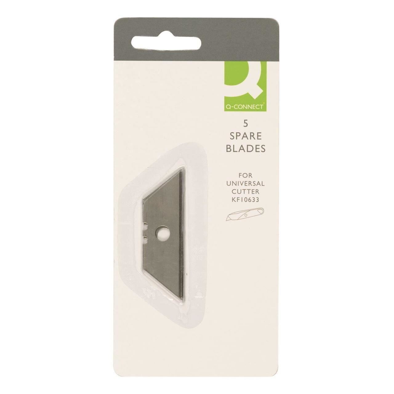 Lame pentru cutter Q-CONNECT, tip trapez, 19 x 60 mm, 5 buc/set