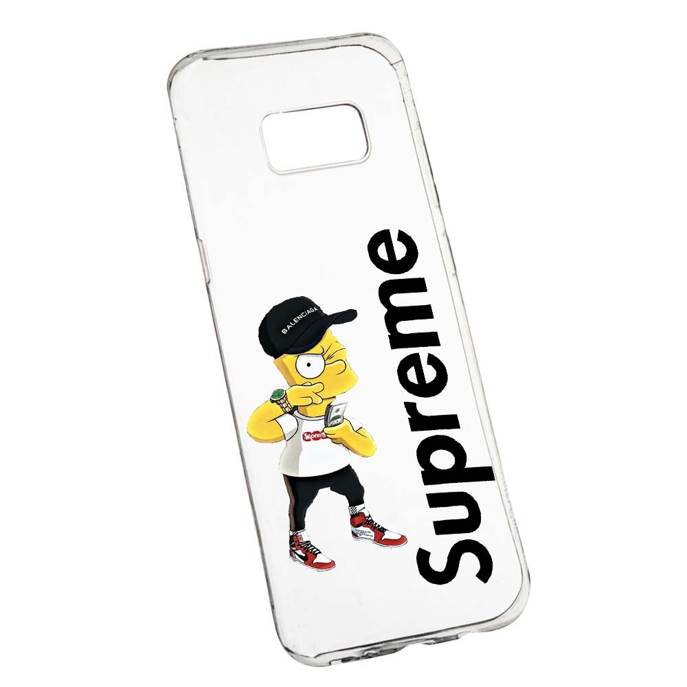 Husa de protectie Supreme, The Simpsons pentru Samsung Galaxy S8 Plus, rezistenta la uzura, anti-alunecare, din silicon Premium, 258