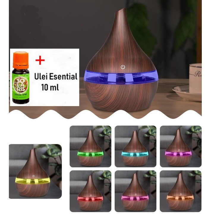 Difuzor De Arome Umidificator Oil Difuzor Aromaterapie + Ulei Esential