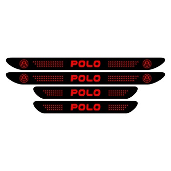 Set stickere praguri Polo, negru - rosu, sticker decorativ Set stickere praguri Polo, negru - rosu, sticker decorativ