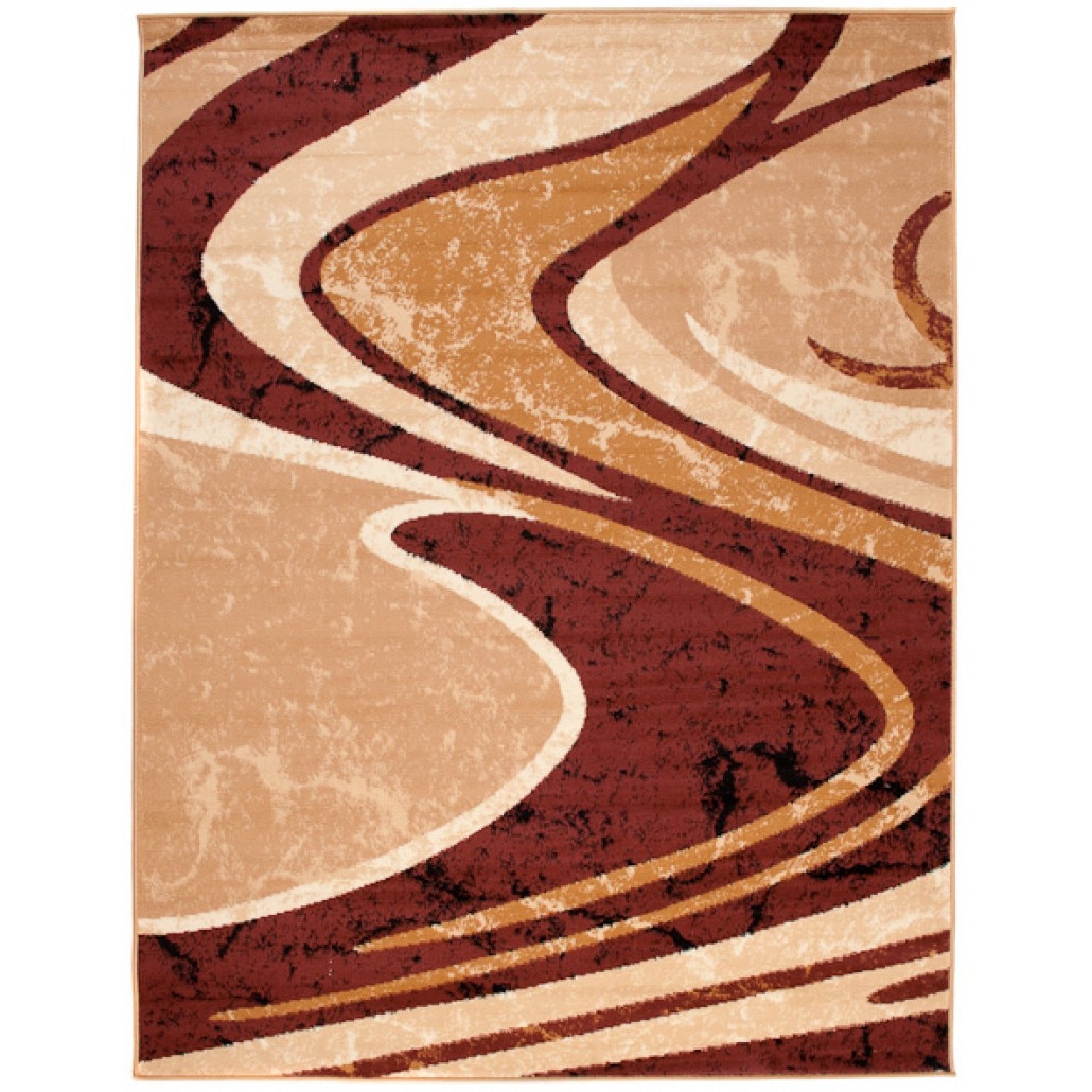 Covor Cheap Modern Short Pile Abstract Chemex 2640C BGX maro 200x300