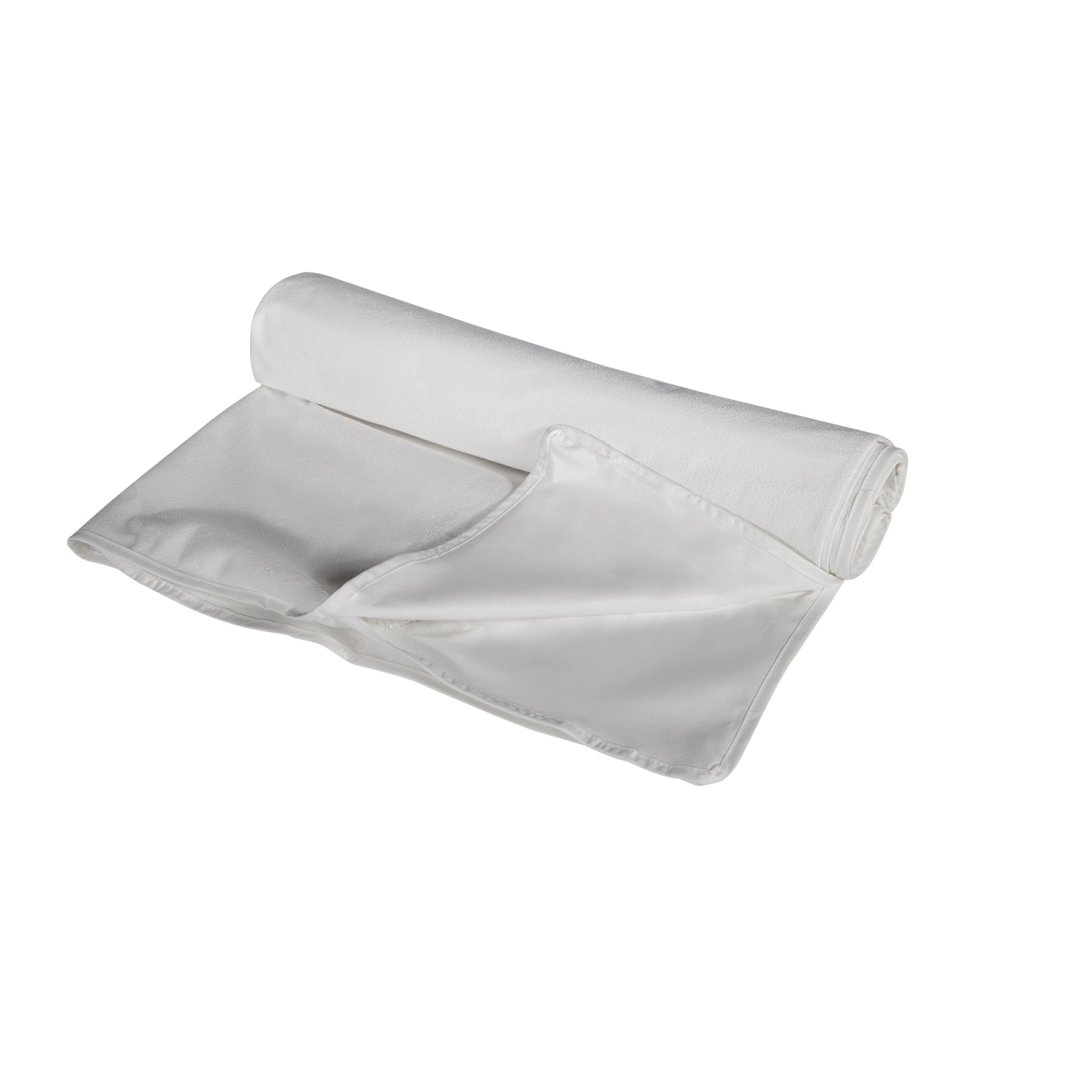 Protectie saltea impermeabila Kring , 100% bumbac, 90x200 cm, Alb