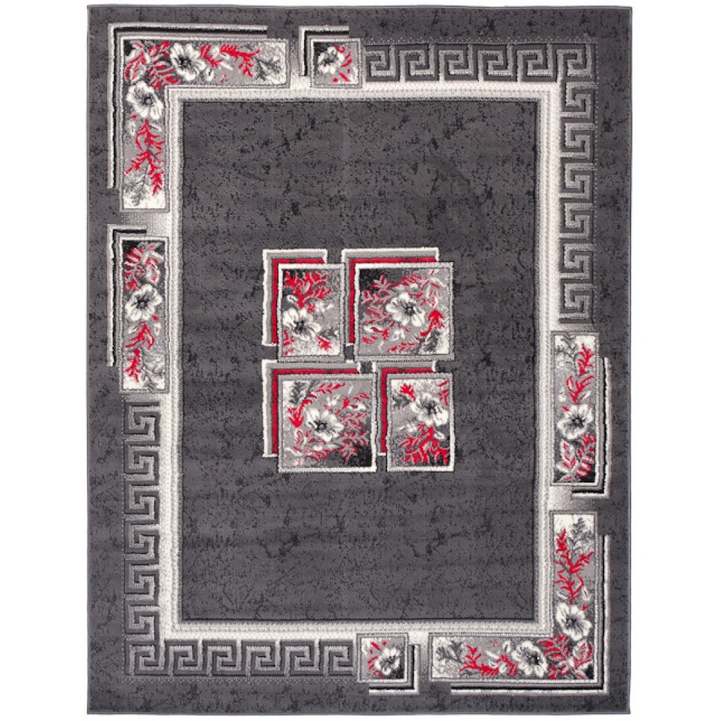 Covor Cheap Modern Short Pile Abstract Chemex 4489A CRM gri 300x400