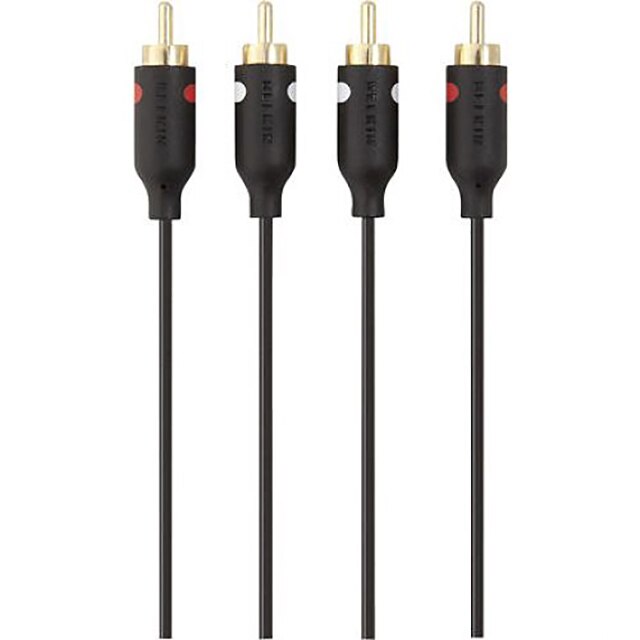 Cablu audio, 2xRCA, placat cu aur, negru, Belkin