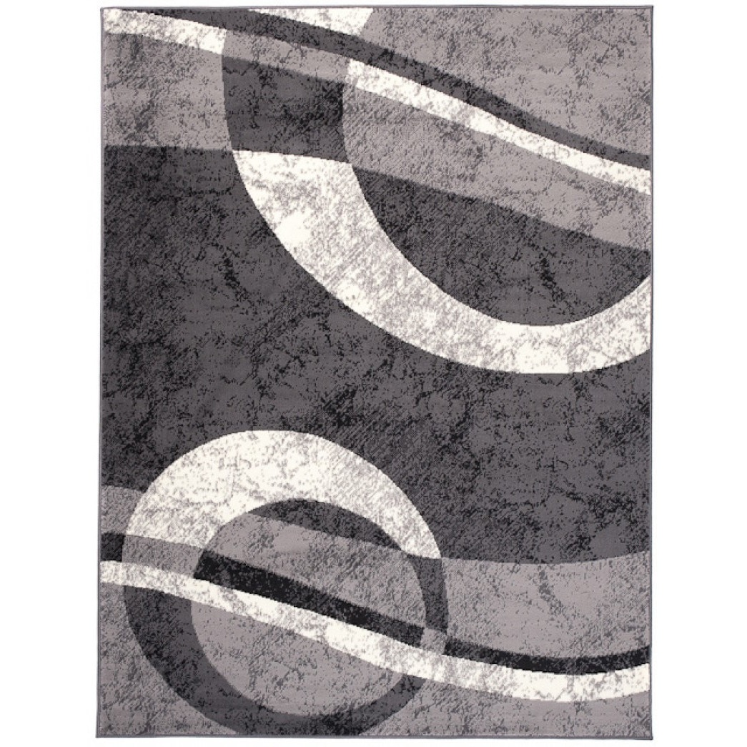 Covor Cheap Modern Short Pile Abstract Chemex 4959A CRM gri 200x300