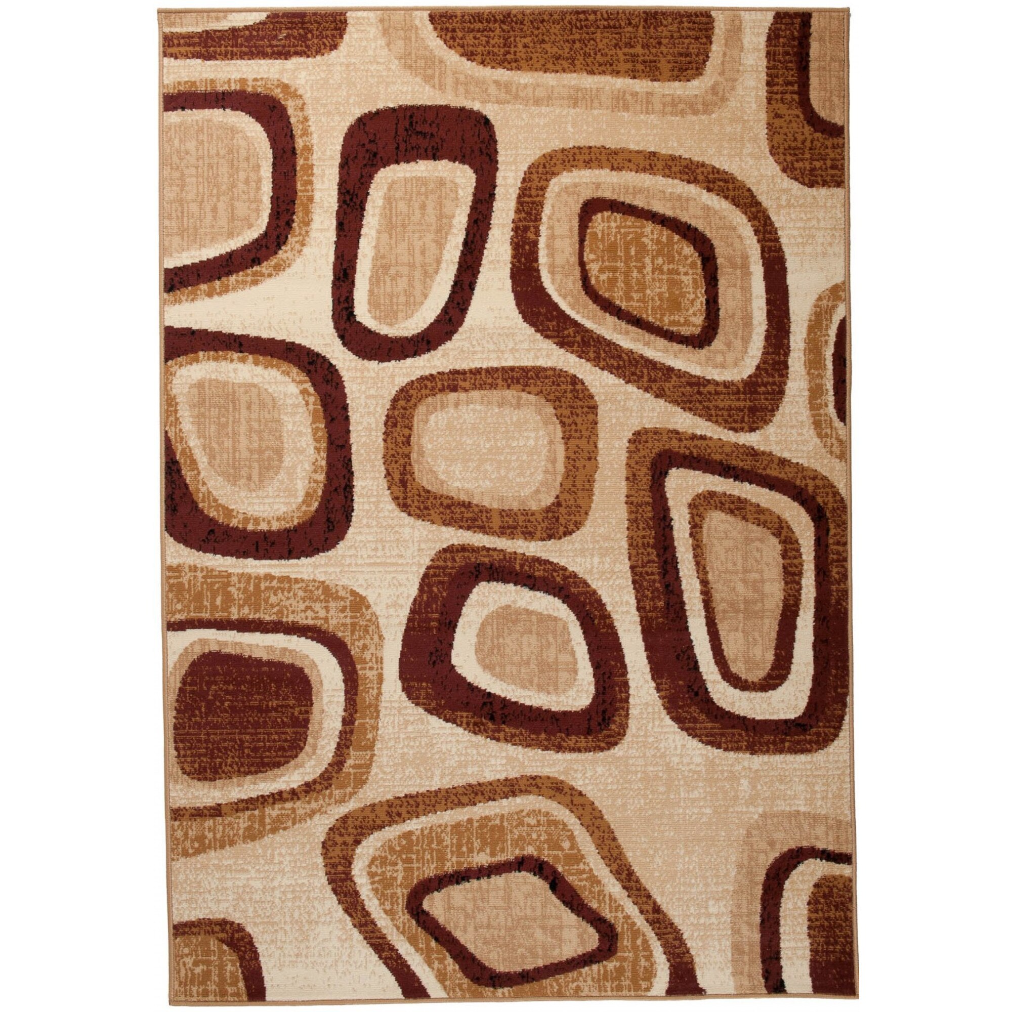 Covor Cheap Modern Short Pile Abstract Chemex D314C BGX cremos 60x100