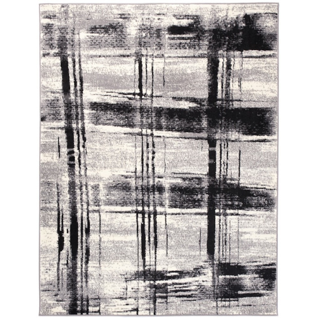 Covor Cheap Modern Short Pile Abstract Chemex F442C CRM alb 220x300