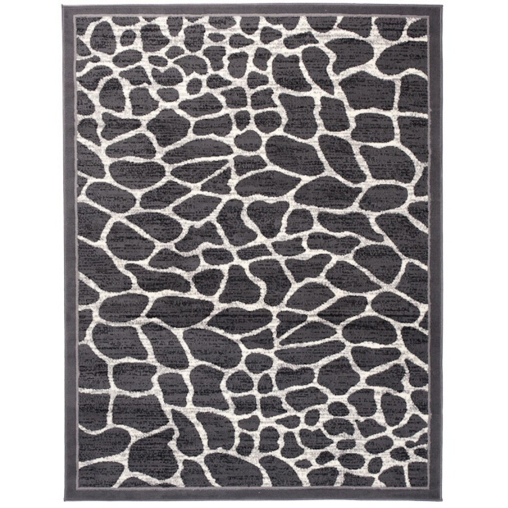 Covor Cheap Modern Short Pile Abstract Chemex J312A CRM gri 200x300