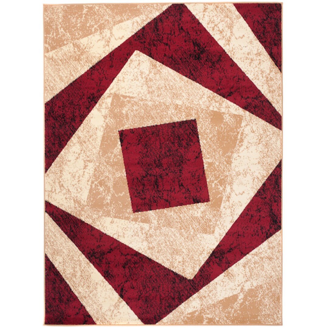 Covor Cheap Modern Short Pile Abstract Chemex K855A BLX cremos 250x350