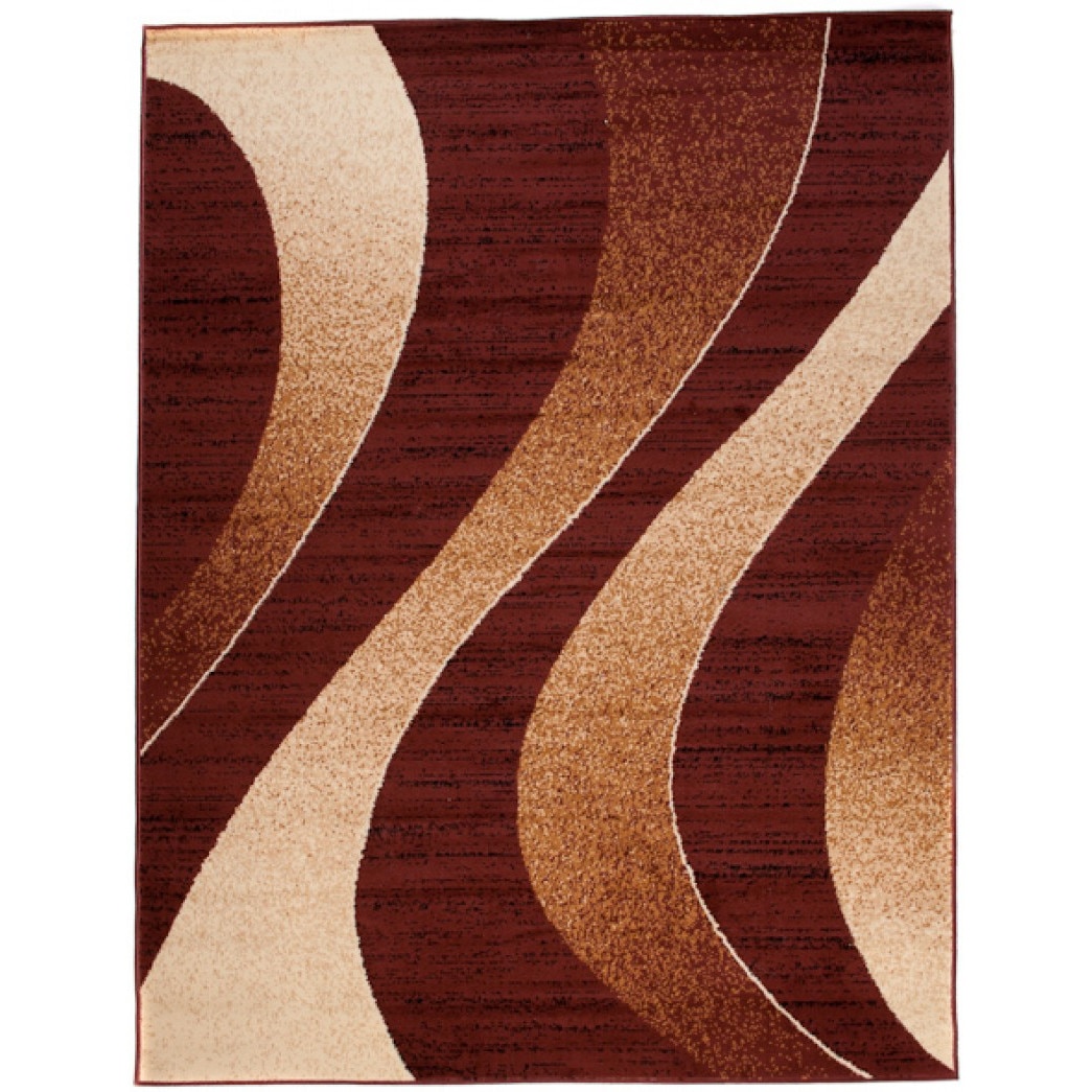 Covor Cheap Modern Short Pile Abstract Chemex K857A BGX maro 130x190