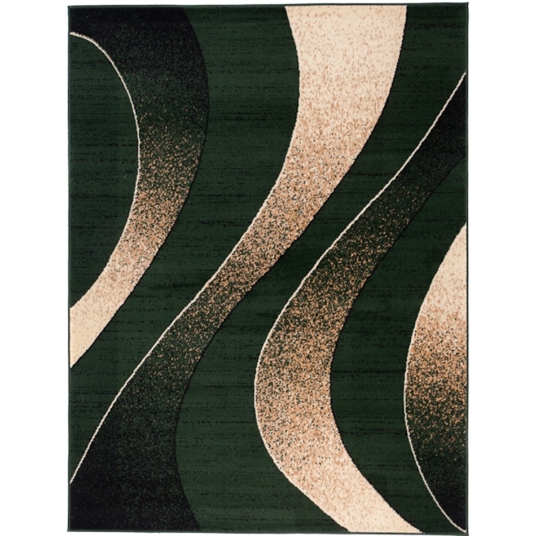 Covor Cheap Modern Short Pile Abstract Chemex K857A BLX verde 250x300