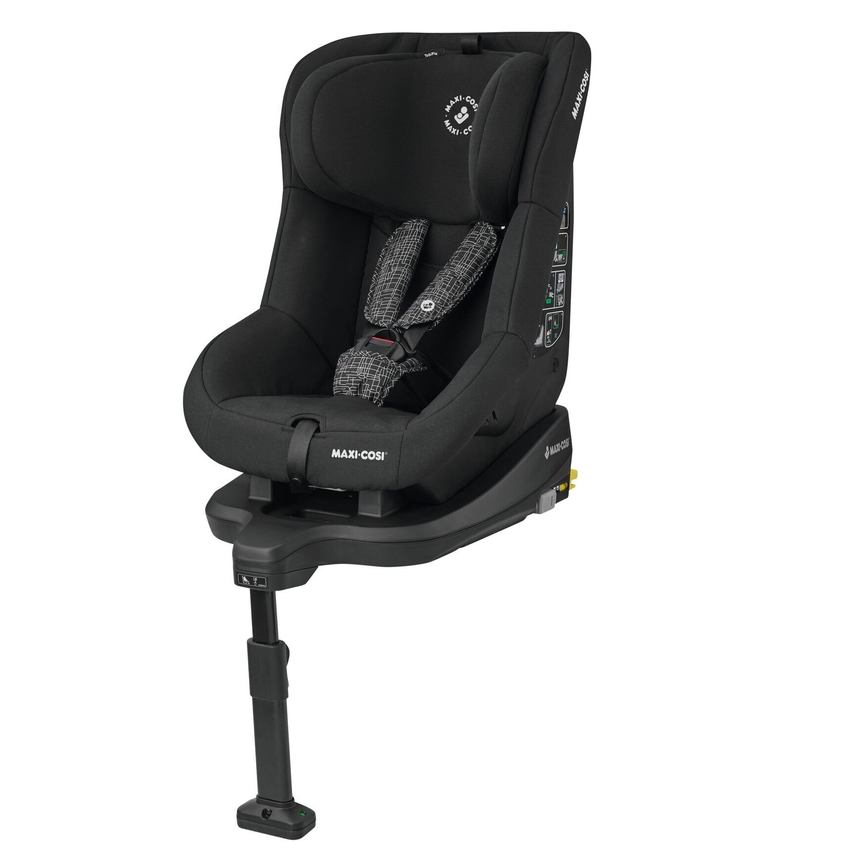 Scaun auto ISOFIX Maxi-Cosi Tobifix Black Grid, 9-18kg, Negru