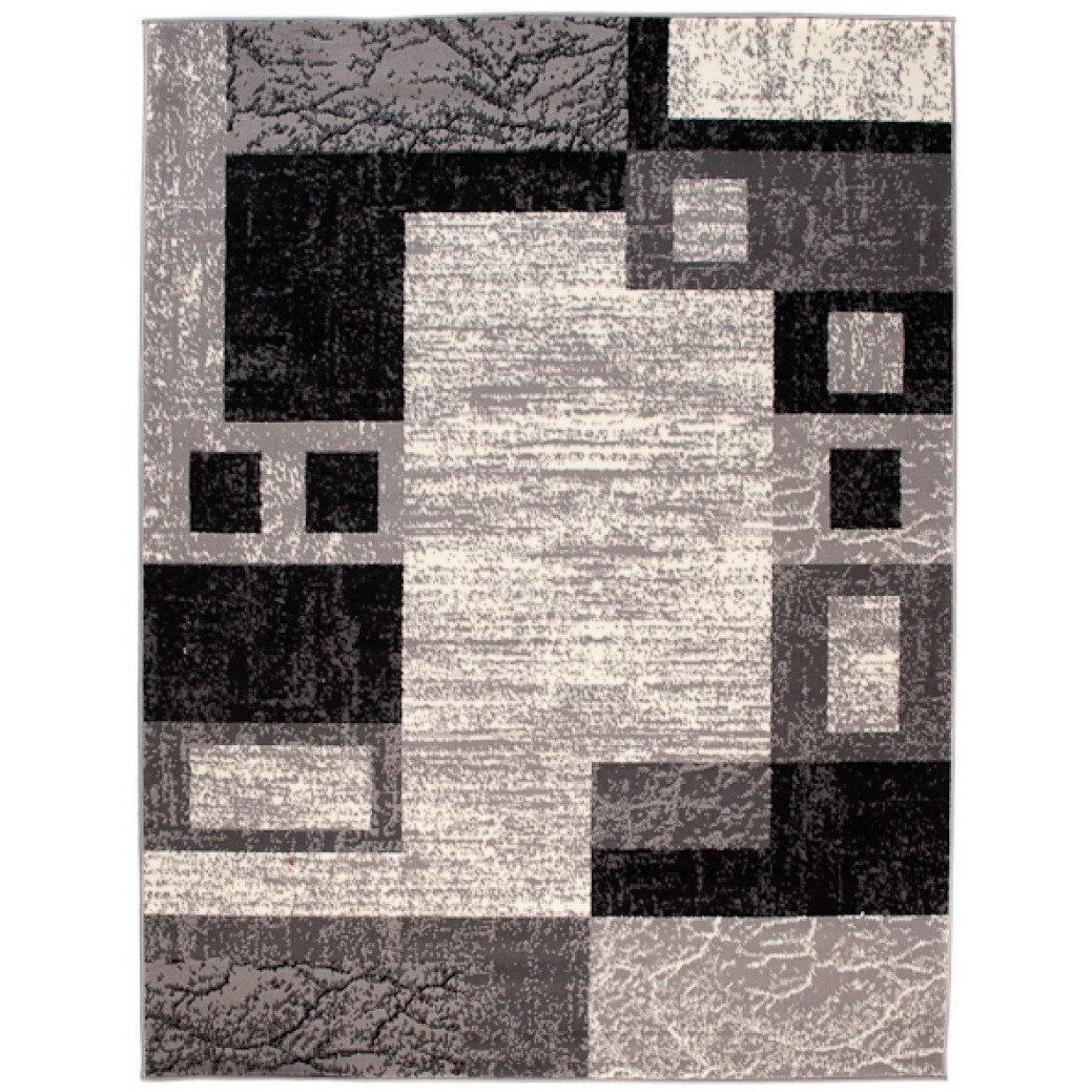 Covor Cheap Modern Short Pile Abstract Chemex K871A CRM gri 120x170