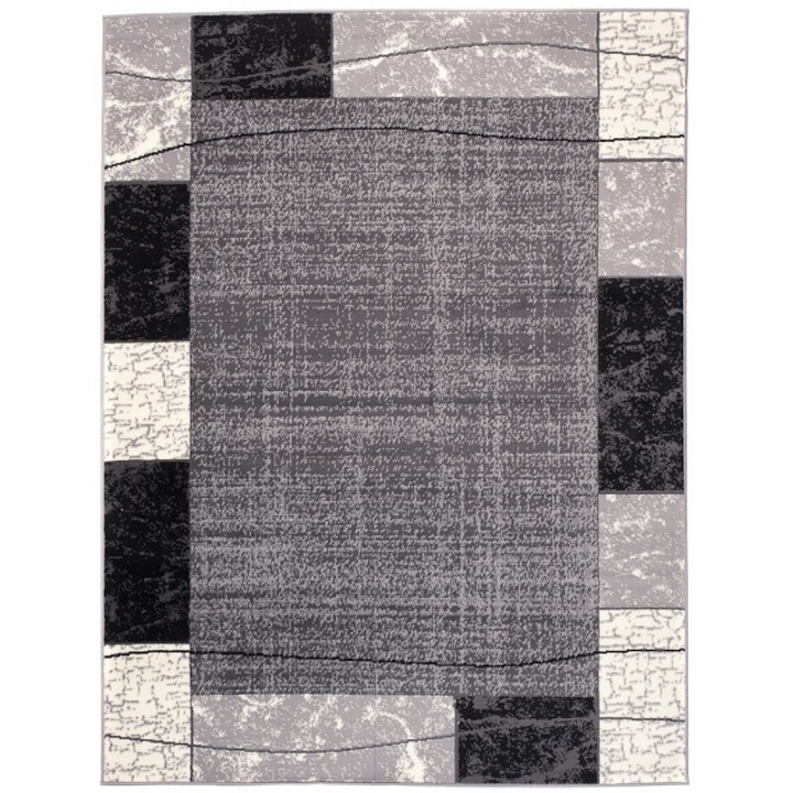 Covor Cheap Modern Short Pile Abstract Chemex K872A CRM gri 160x220