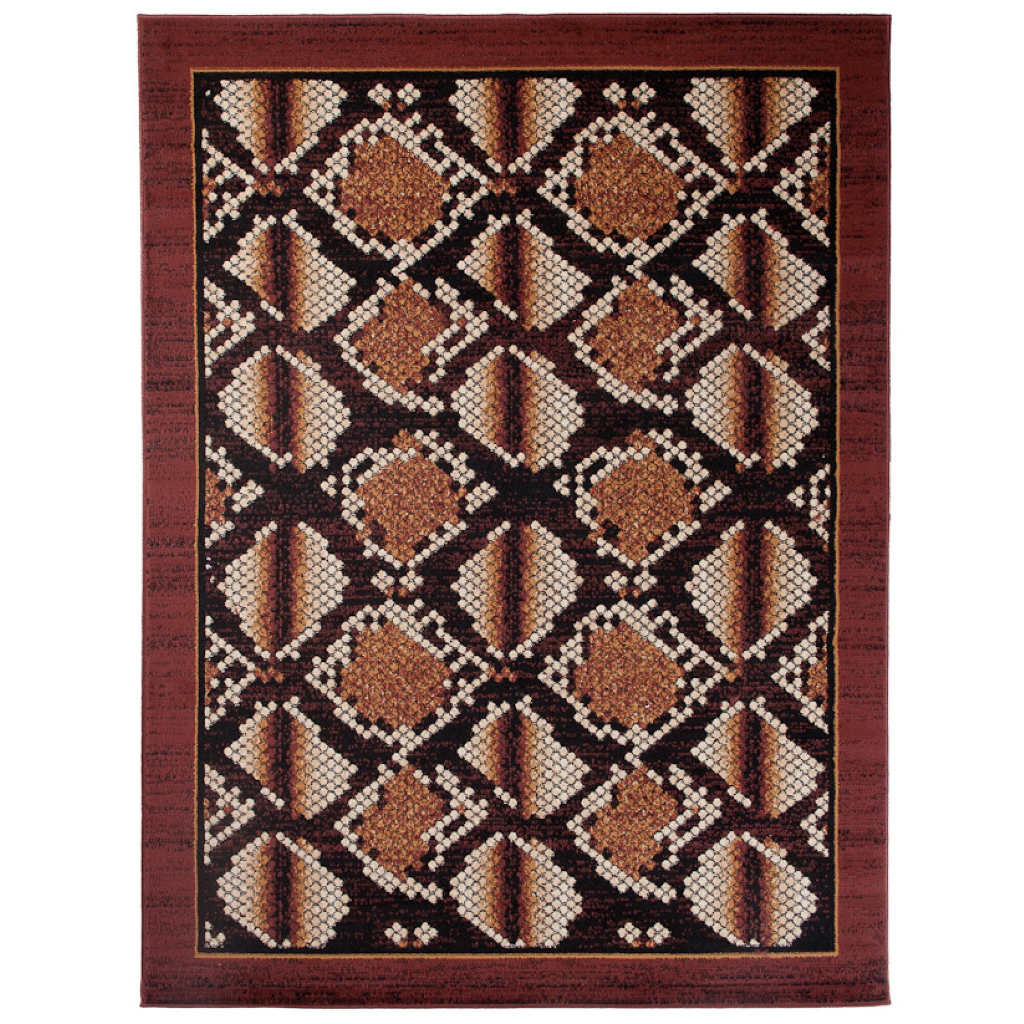 Covor Cheap Modern Short Pile Abstract Chemex K873A BGX negru 200x300