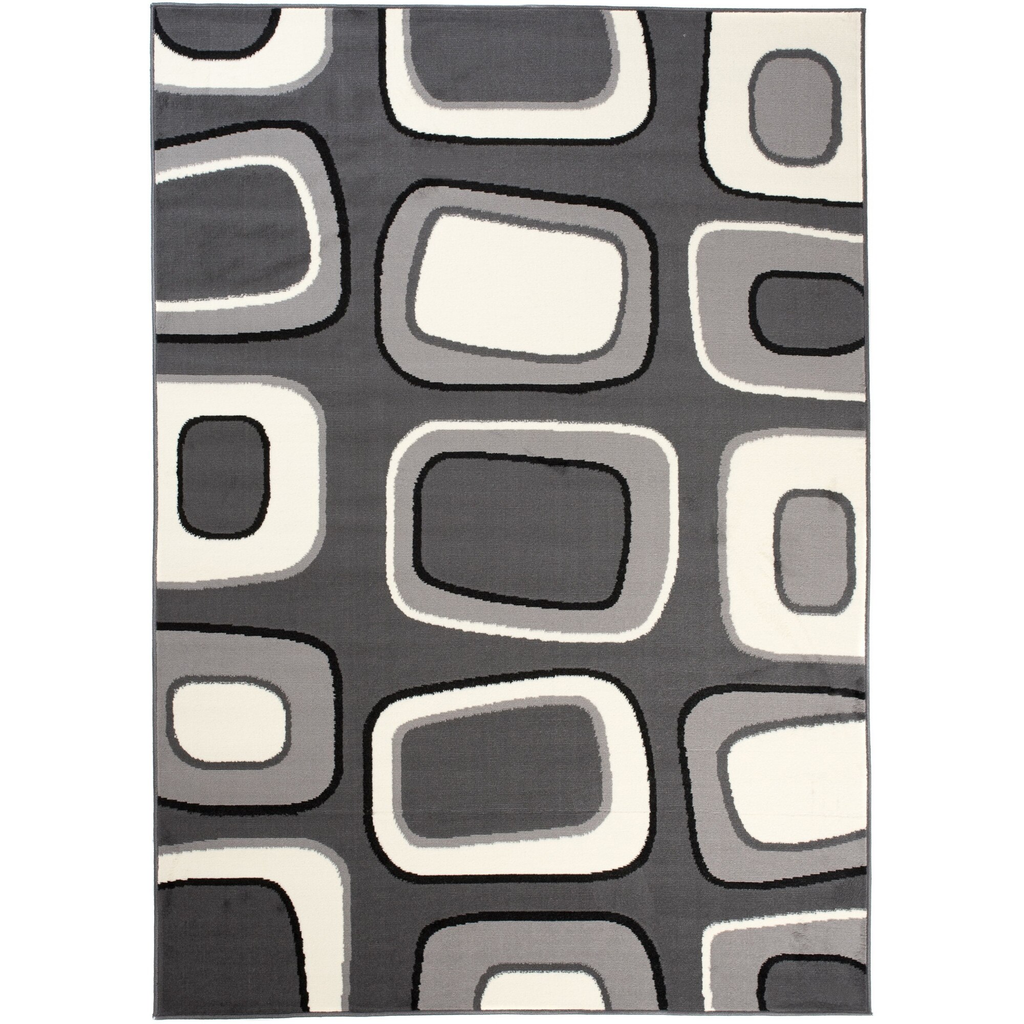 Covor Cheap Modern Short Pile Abstract Chemex T965A CRM gri 250x350