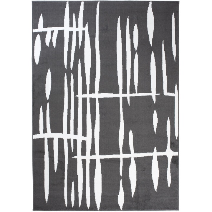 Covor Cheap Modern Short Pile Abstract Chemex T967A CRM gri 180x250