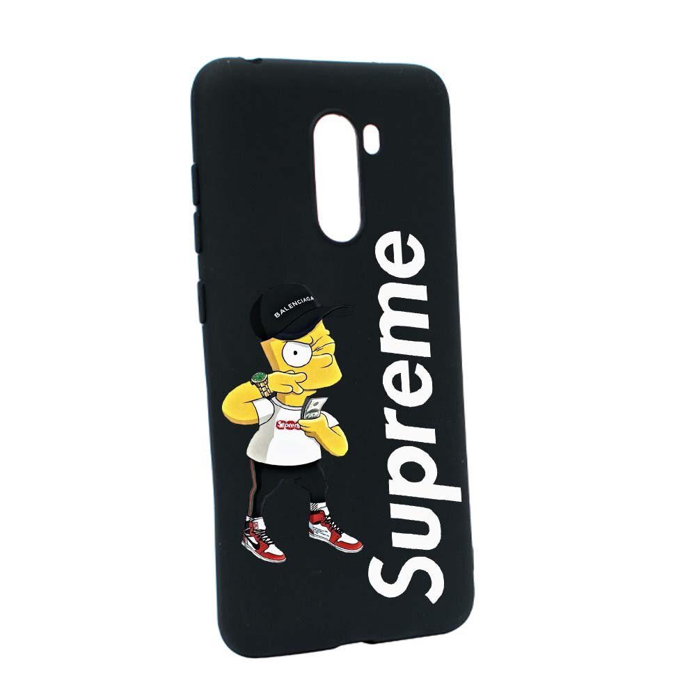 Husa de protectie Supreme, The Simpsons pentru Xiaomi PocoPhone F1, rezistenta la uzura, anti-alunecare, din silicon Premium, B258
