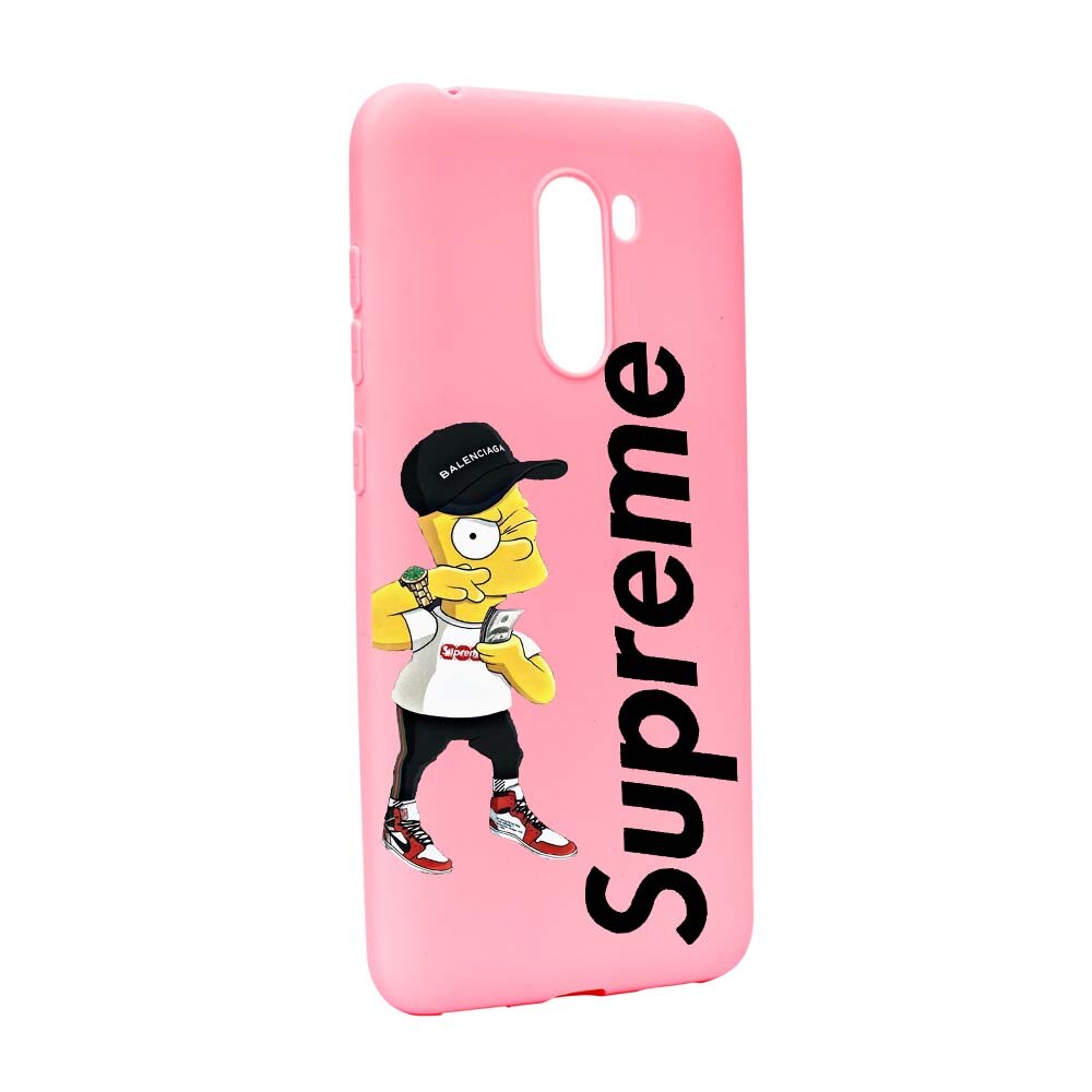 Husa de protectie Supreme, The Simpsons pentru Xiaomi PocoPhone F1, rezistenta la uzura, anti-alunecare, din silicon Premium, P258