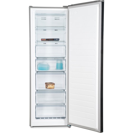 Congelator Heinner HFF-M232NFX+, 227 l, 2 rafturi, 5 sertare, Clasa A+, Full No Frost, Sistem Convertibil Frigider/Congelator, Display touch, H 172 cm, Antracit