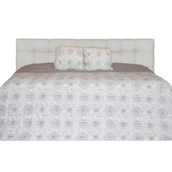 Set Cuvertura cu pernute decor, Matlasata, Colectia Luxurio, Rivoli, 220x240 cm, gri Set Cuvertura cu pernute decor, Matlasata, Colectia Luxurio, Rivoli, 220x240 cm, gri