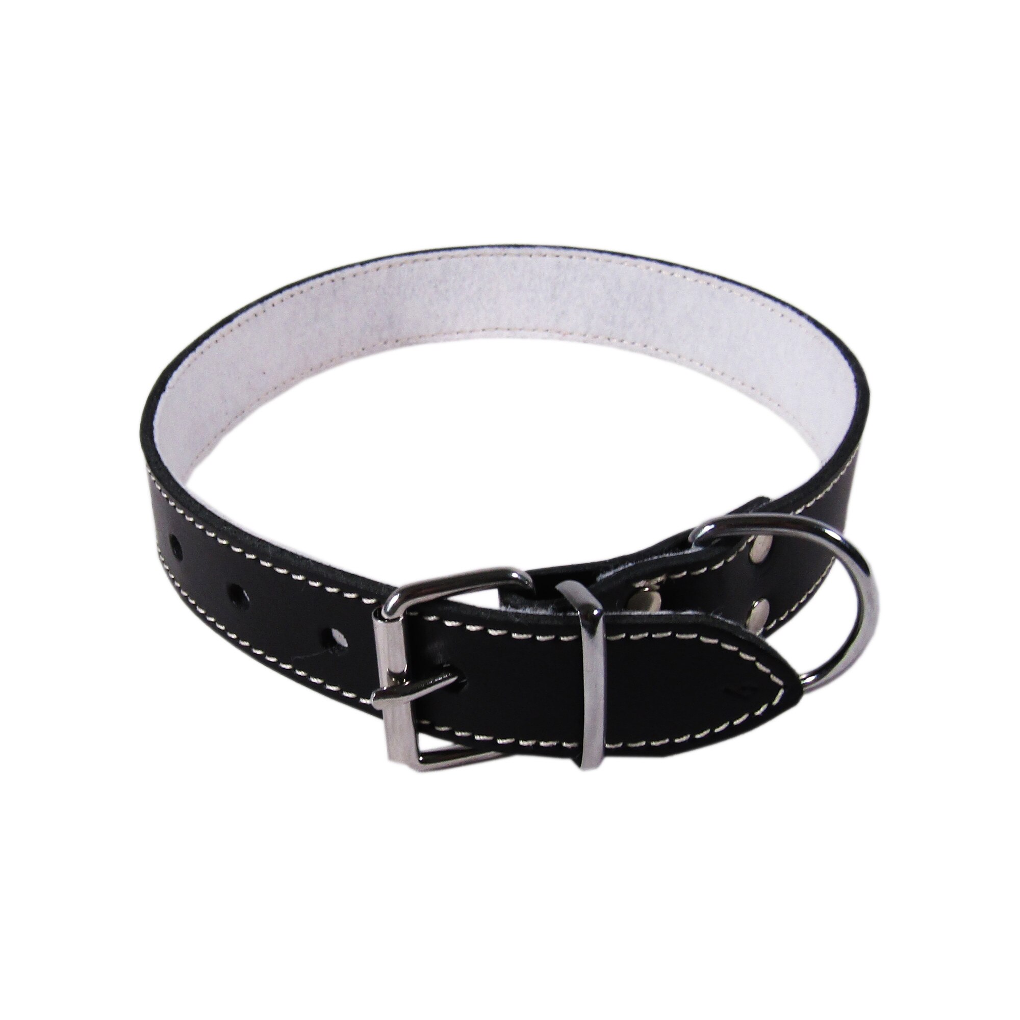 Zgarda Exo L6 4.0/74 cm pasla din piele negru pentru caini