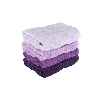 Set 4 prosoape Hobby, 70x140 cm, 100% bumbac, mov Set 4 prosoape Hobby, 70x140 cm, 100% bumbac, mov