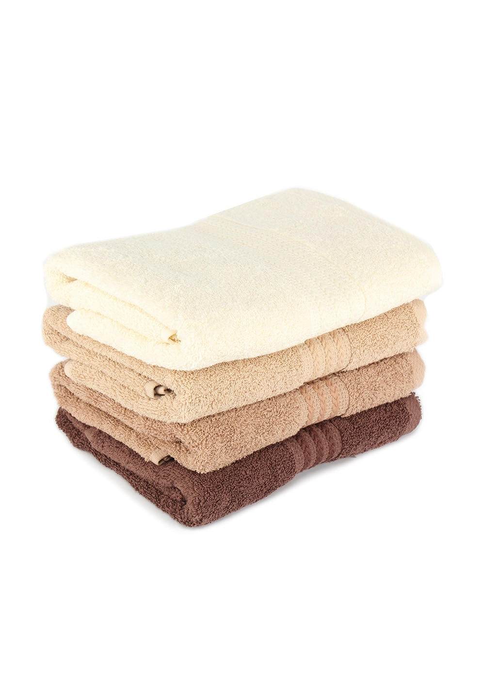 Set 4 prosoape Hobby Rainbow Brown, 100% bumbac, 70x140 cm