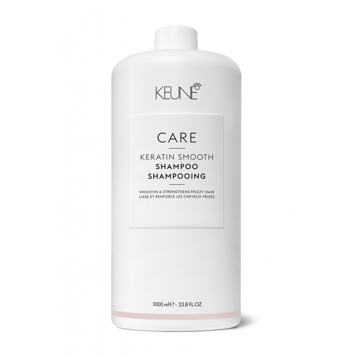 Sampon cu cheratina pentru disciplinare si fortifiere profunda Keune Care Keratin Smooth, 1000 ml