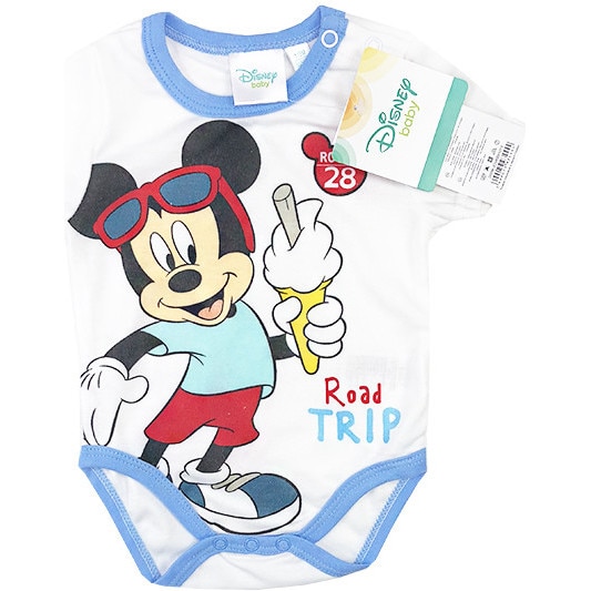 Body Baby maneca scurta Disco Disney Mickey 100% bumbac