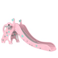 tobogan pentru copii novokids elephant  pentru interior si exterior 191 centimetri panta alunecare maxim 40 kg cos de baschet inclus  roz imagen 28_0_
0