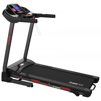 Banda de alergat electrica BodyFit F5000, motor 2.0 CP, greutate suportata 120 kg, viteza pana la 12 km/h Banda de alergat electrica BodyFit F5000, motor 2.0 CP, greutate suportata 120 kg, viteza pana la 12 km/h