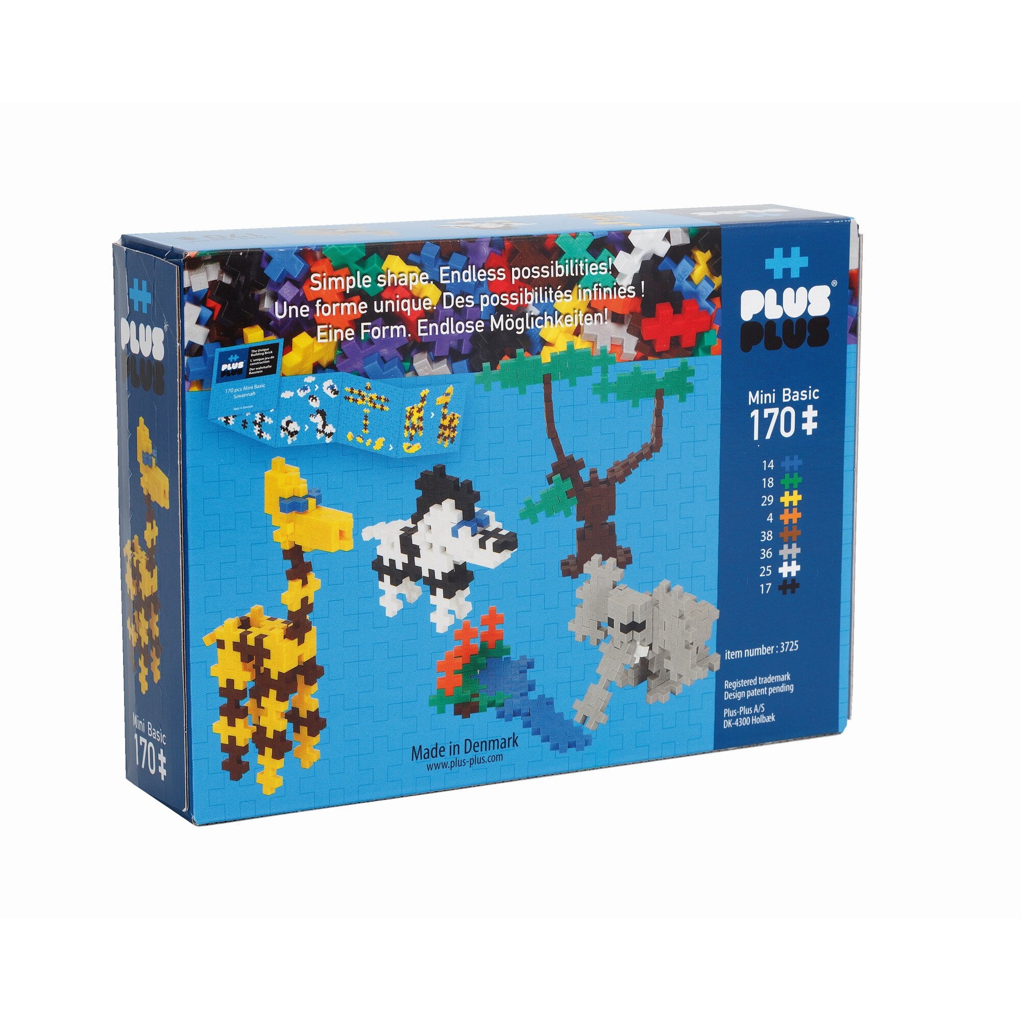 Set de constructie Plus Plus Basic Savana, 170 Piese