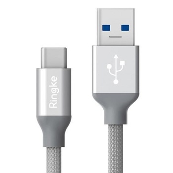 Cablu Universal USB 3.0 Type-C 5V-3A - Ringke Braided Gri Cablu Universal USB 3.0 Type-C 5V-3A - Ringke Braided Gri