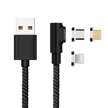 Cablu de incarcare si transfer de date 3 in 1, lungime 1m, 3A,Tanat ® L-Shape Premium, incarcare rapida, Gaming,pentru telefon / tableta IOS si Android , conector USB, conector USB-C,lightning,micro, Fast-Charge, Negru Cablu de incarcare si transfer de date 3 in 1, lungime 1m, 3A,Tanat ® L-Shape Premium, incarcare rapida, Gaming,pentru telefon / tableta IOS si Android , conector USB, conector USB-C,lightning,micro, Fast-Charge, Negru