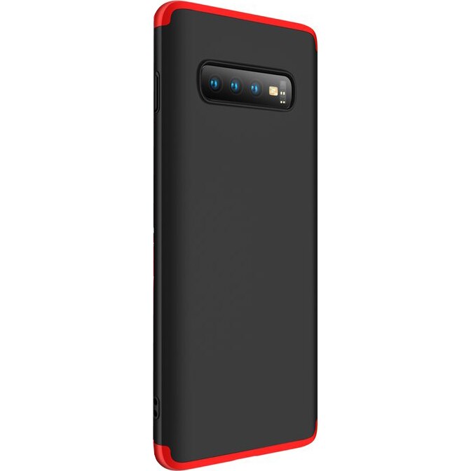 Husa de protectie 360 GKK pentru Galaxy S10 Plus, Negru/Rosu