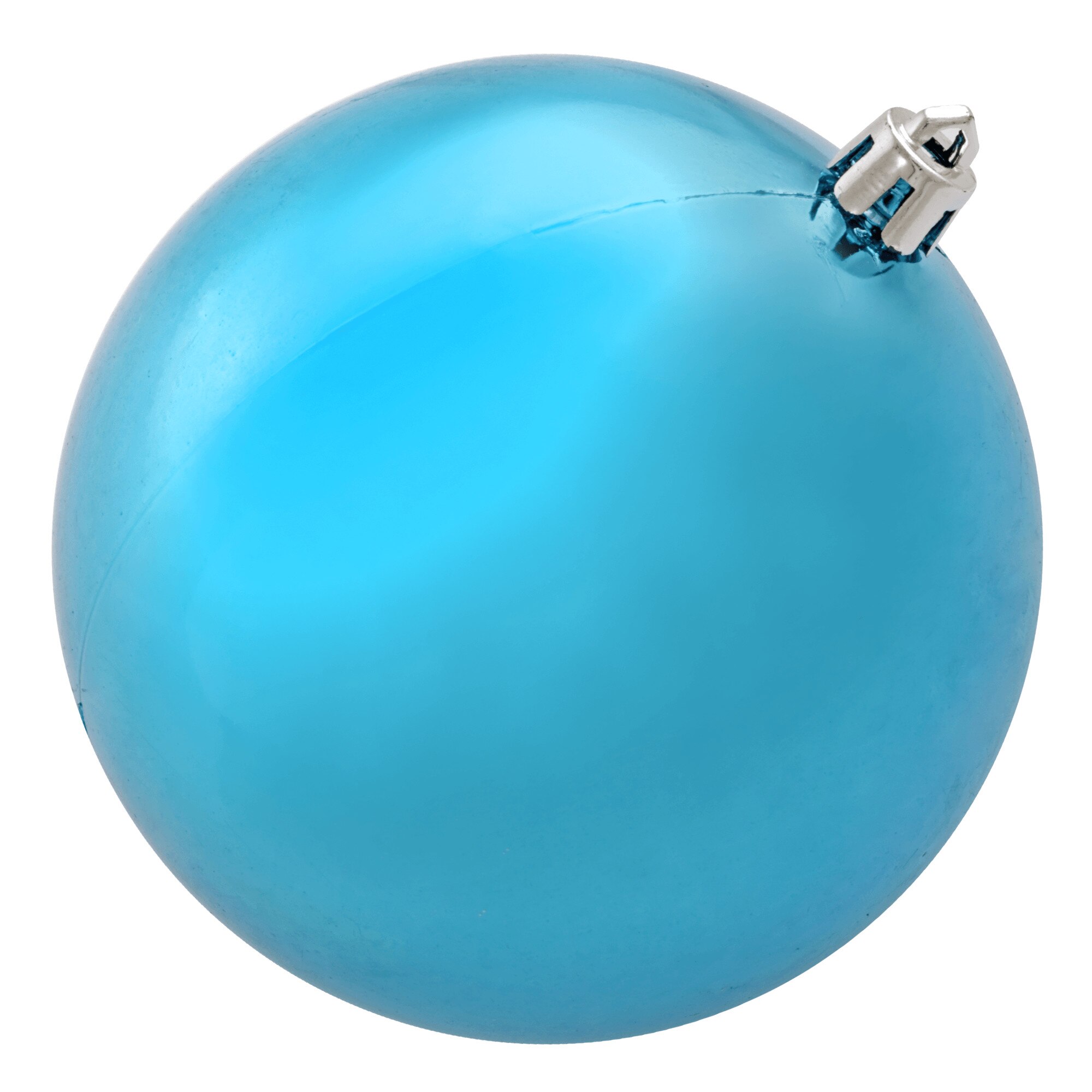 Glob rotund pentru Craciun, plastic, ⌀10 cm, Albastru deschis