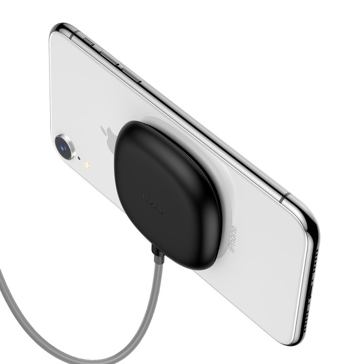 Безжично зарядно устройство Baseus Suction Cup Wireless Charger Qi, Fast Charger, 5W/7.5W/10W, Черен