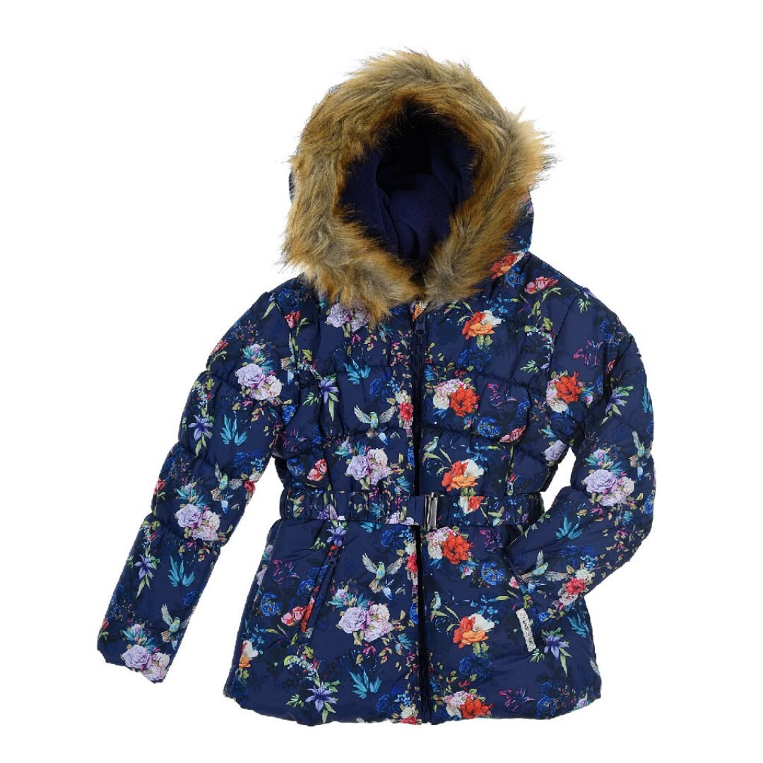 Geaca fete NAF NAF Paris, albastru floral