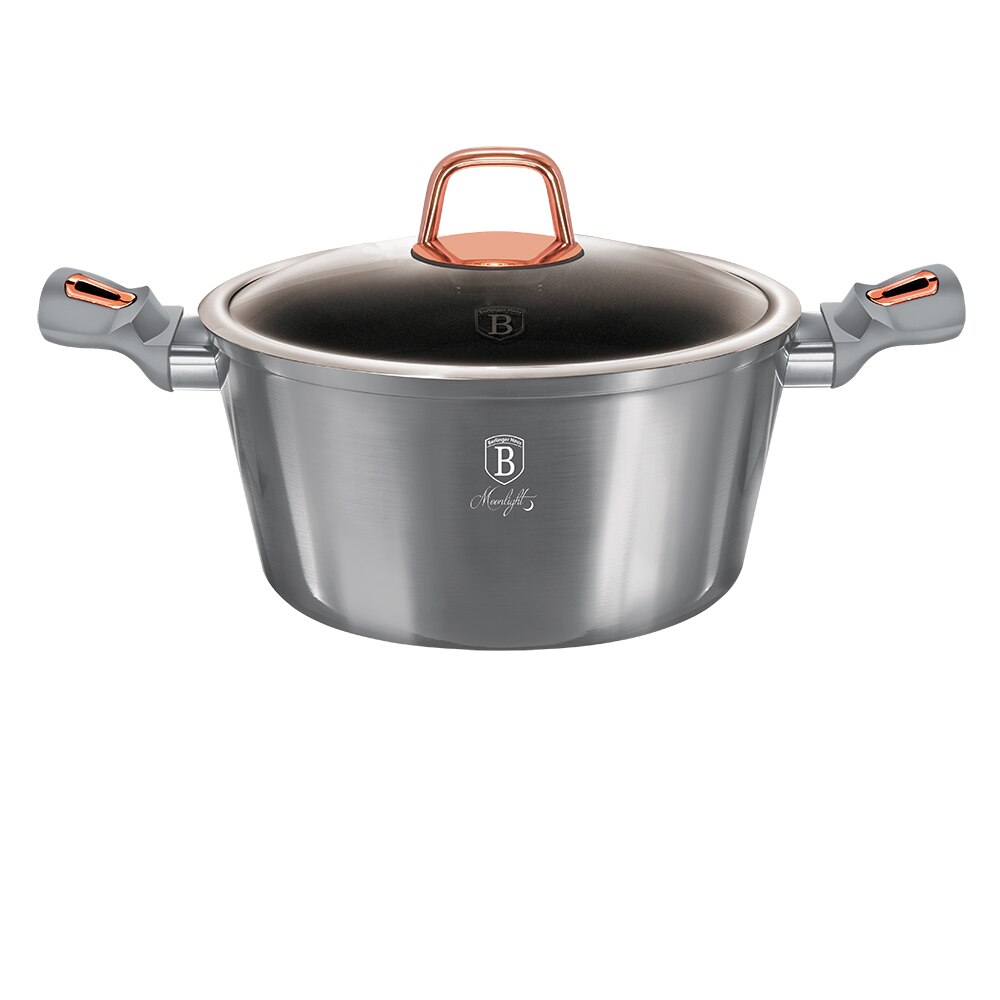 Cratita cu capac 28 cm, invelis marmura, Moonlight Edition, Berlinger Haus , BH 6013