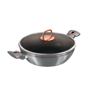 Cratita cu capac 28 cm, invelis marmura, Moonlight Edition, Berlinger Haus, BH 6014 Cratita cu capac 28 cm, invelis marmura, Moonlight Edition, Berlinger Haus, BH 6014